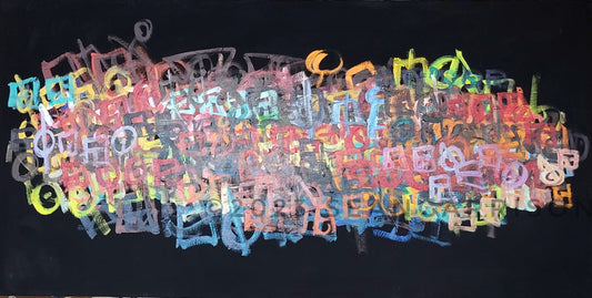 Abstracproseality: Poetics Visual 4 (Original painting) 72x36